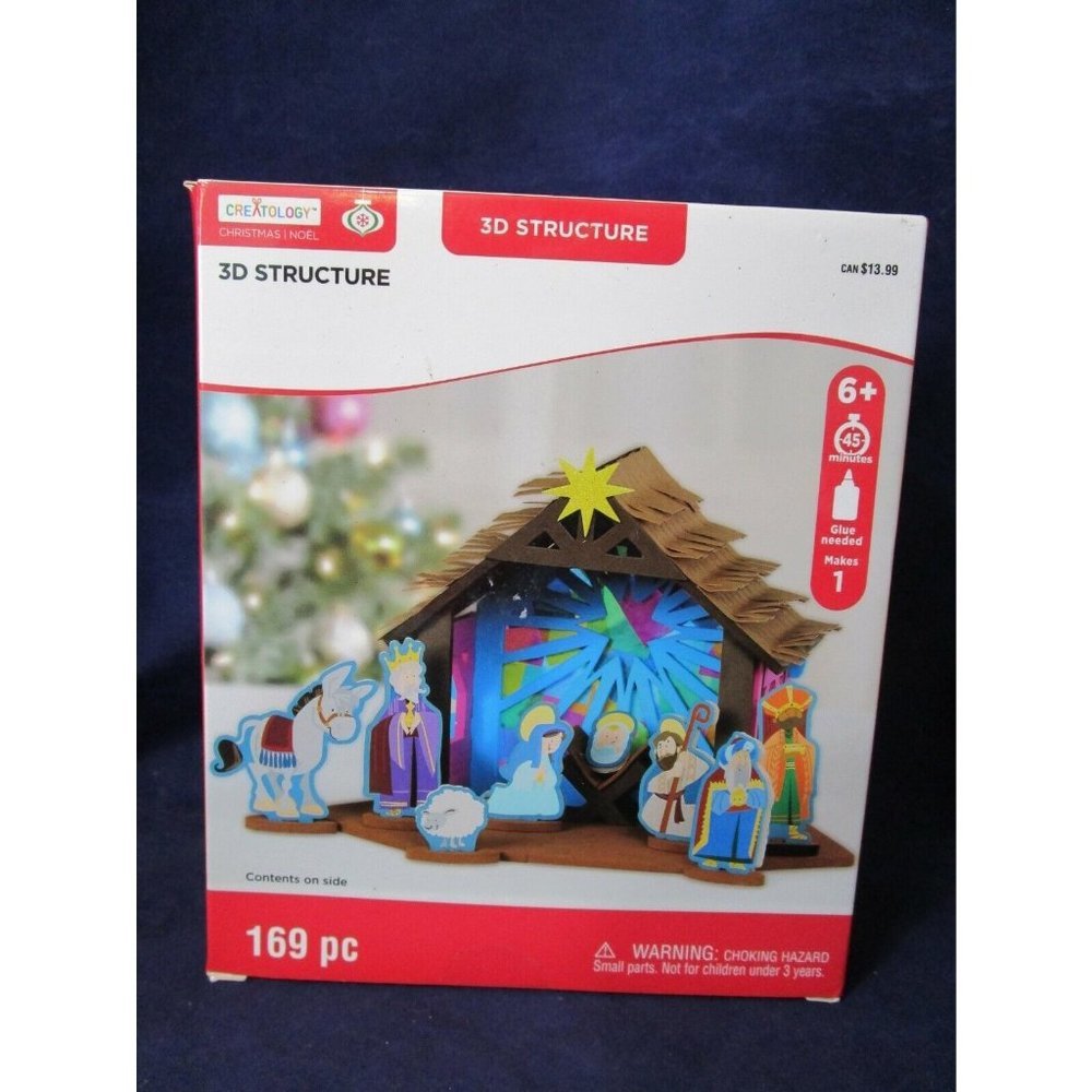 Creatology Christmas Nativity 3D Structure 169pc Craft Kit Ages 6+ New in Box